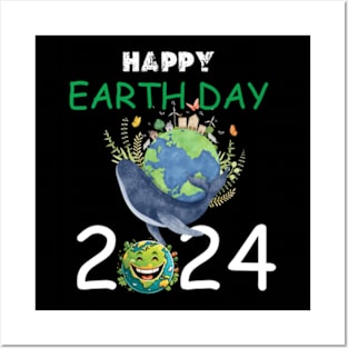 happy earth day 2024 gift april 22 Cute Teacher  Lover Rainbow Posters and Art